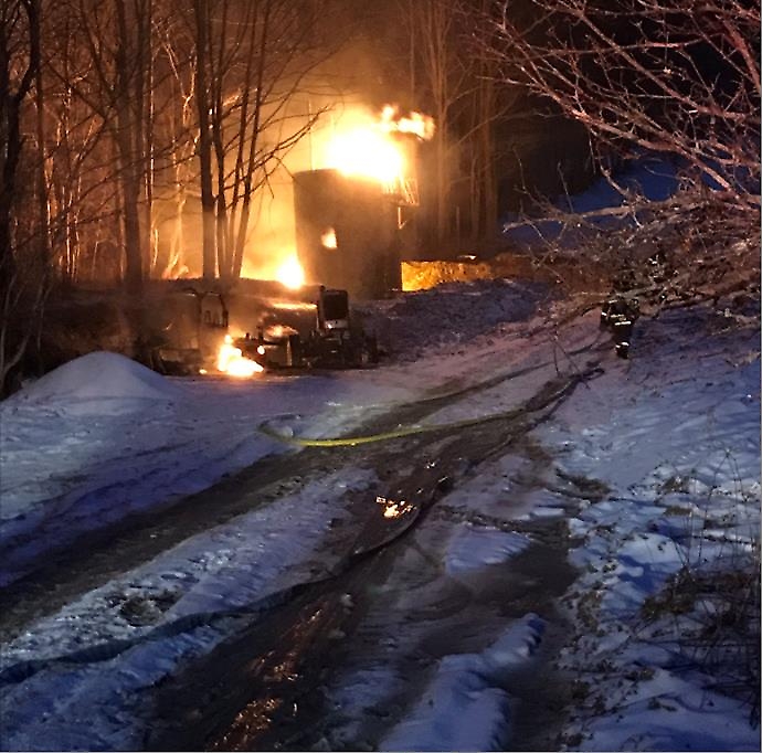 Oil well fire in the Town of Allegany