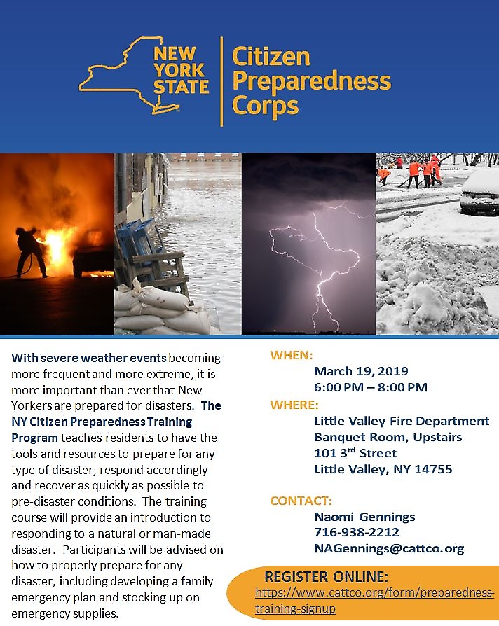 Training announcement for emergency preparedness