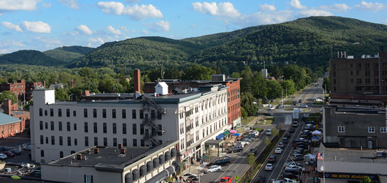 Photo of Downtown Olean, NY on Route 16 facing South. Credit: Chuck Jaquith