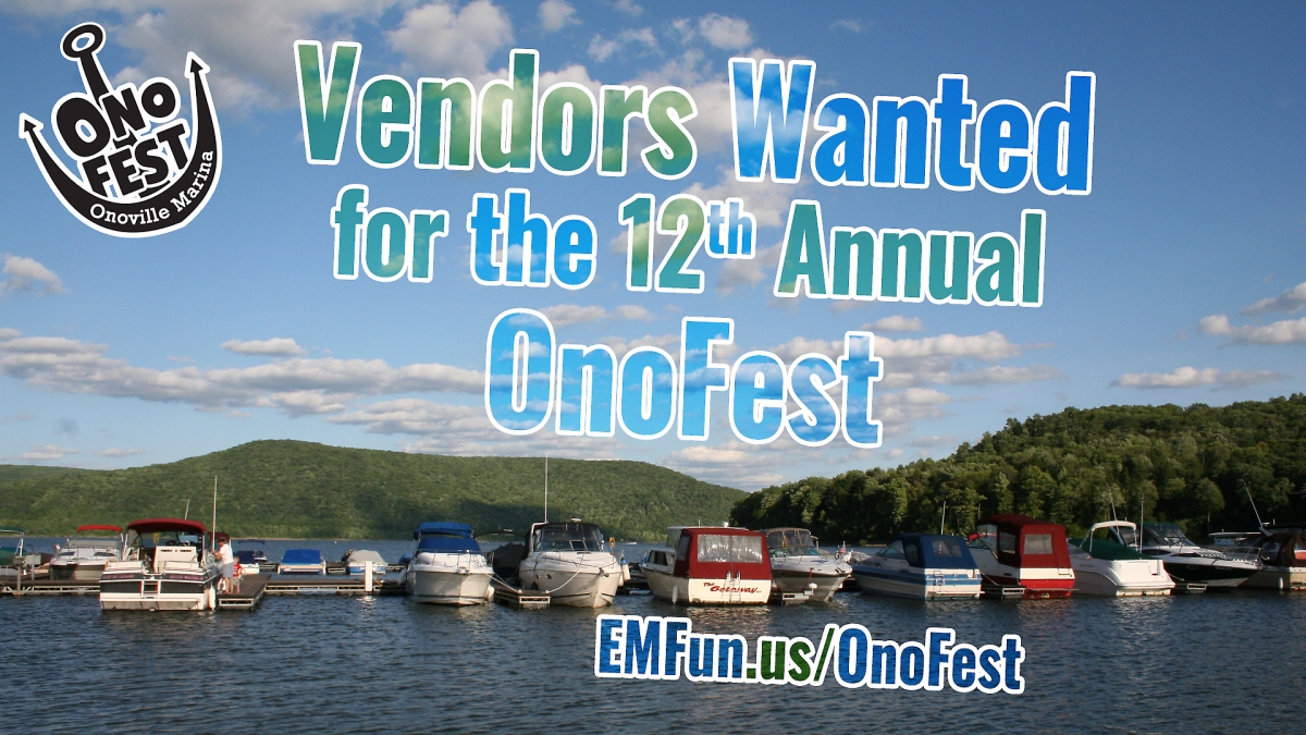 Vendors Wanted for the 12th Annual OnoFest ... visit EMFun.us/OnoFest