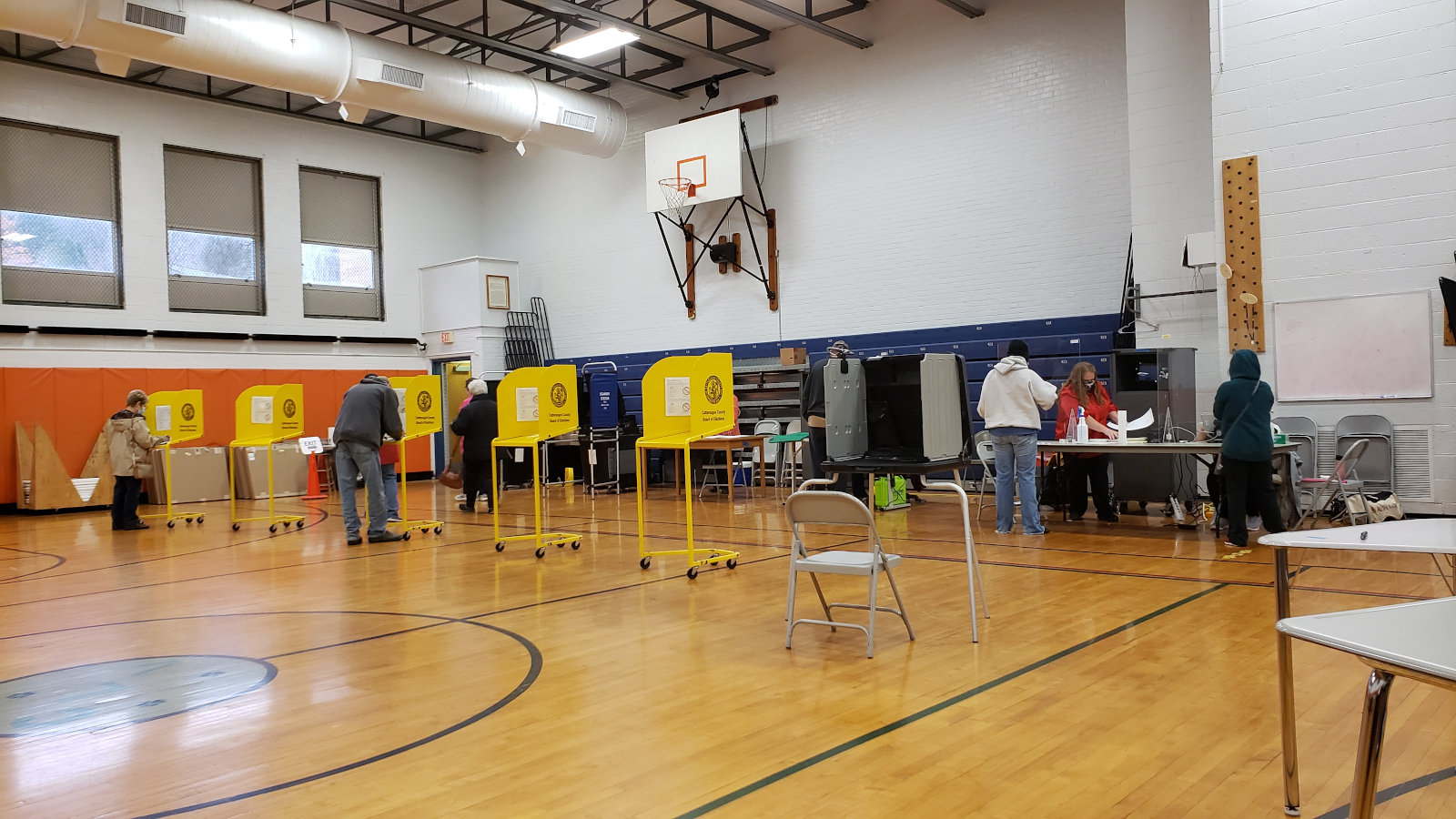 Early voting in Little Valley, NY on Oct 24, 2020