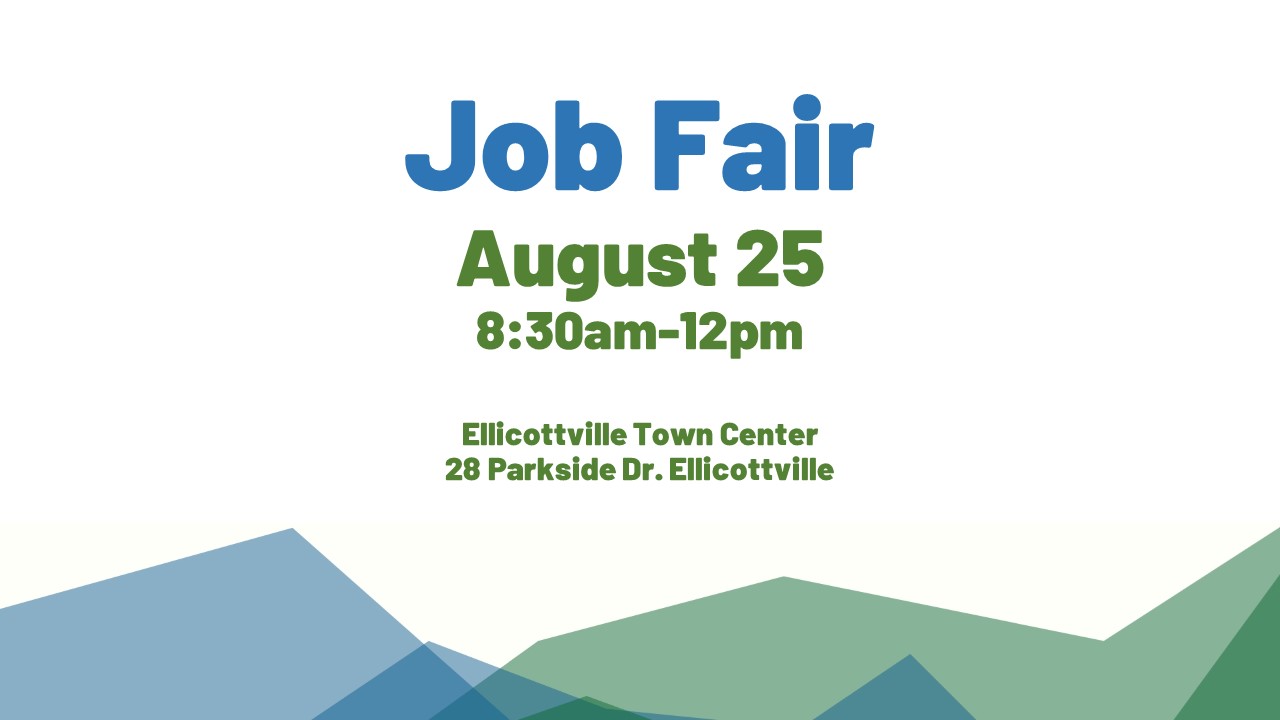 Job Fair August 25, 2021 at the Ellicottville Town Center