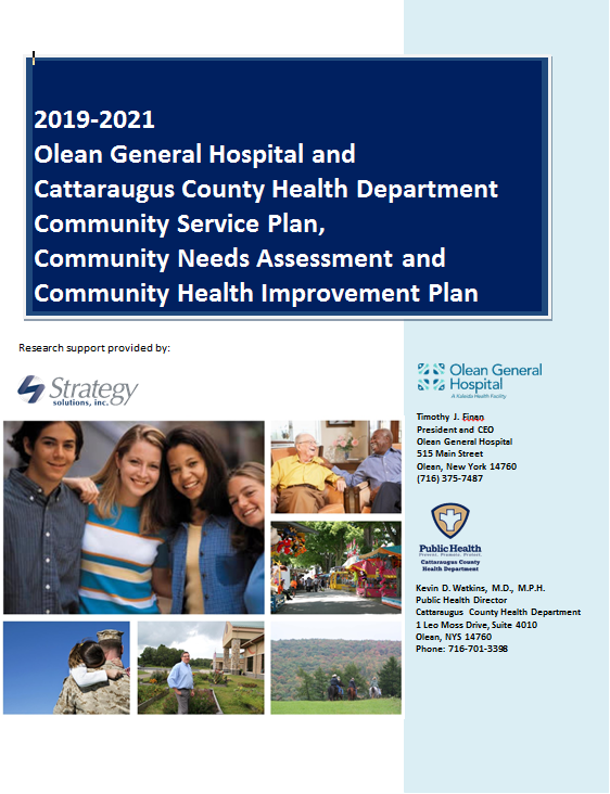 cover of the Cattaraugus County Health Department Community Health Assessment and Improvement Plan